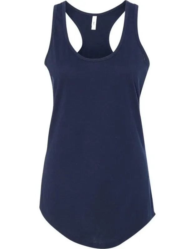 Next Level Ideal Racerback Tank, Fabric Laundered, Curved Hem