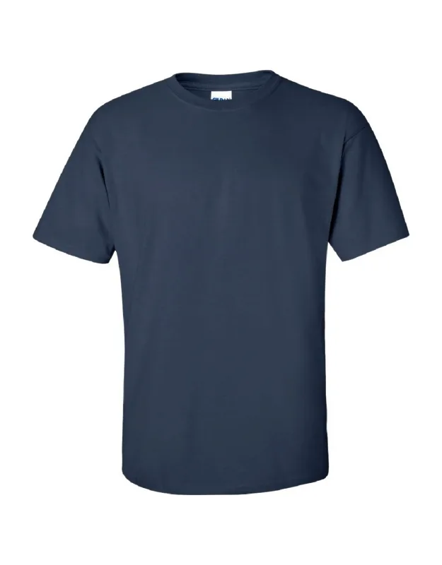 Ultra Cotton Short Sleeve T-shirt With Seamless Double-needle Collar And Taped Neck