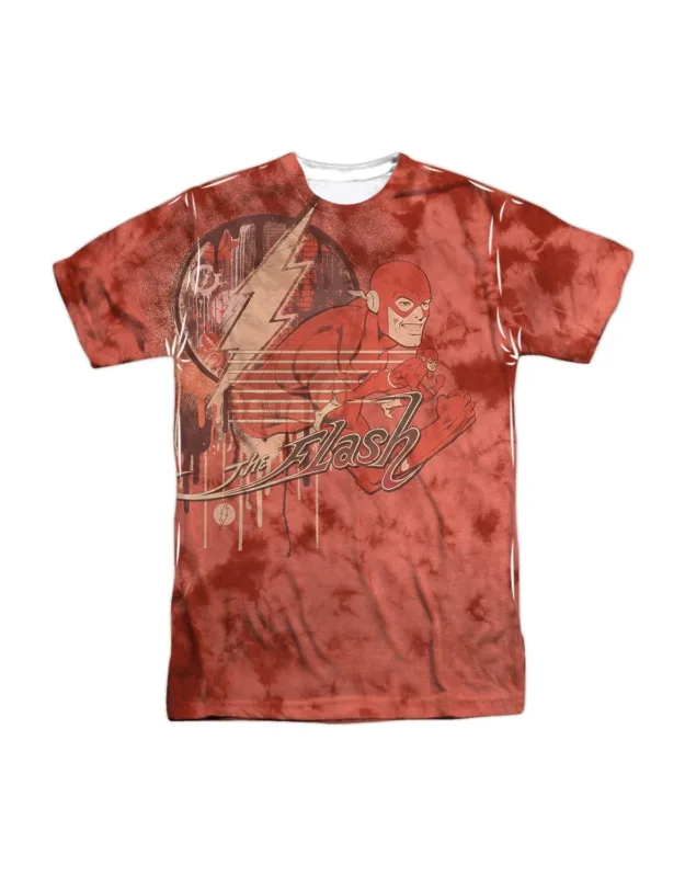 Dc Comics Flash Charge Ahead Short Sleeve Tee - Stylish For Everyday Wear, 100% Polyester