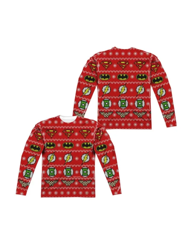 Justice League Of America Sweater Of Justice Long Sleeve Tee