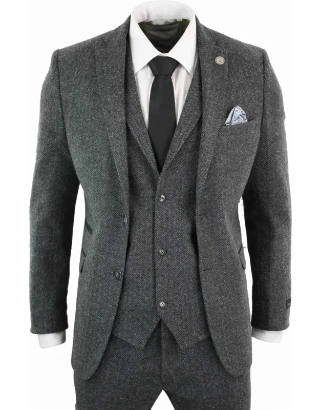 3 Piece Herringbone Tweed Suit