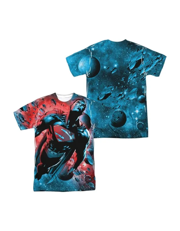 Superman Red Son Short Sleeve Poly Crew T-shirt - Stylish For Everyday Wear, 100% Officially Licensed