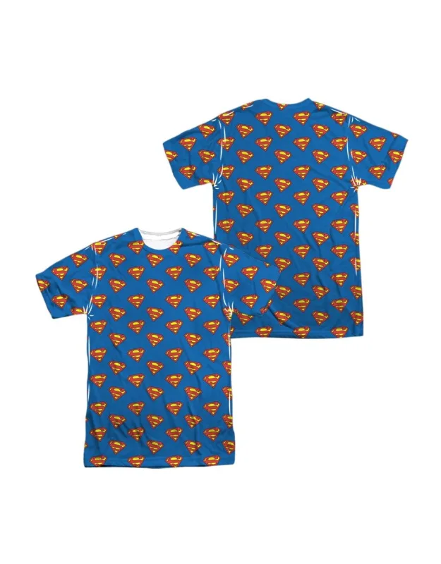 Superman Super All Over Short Sleeve Poly Crew Tee