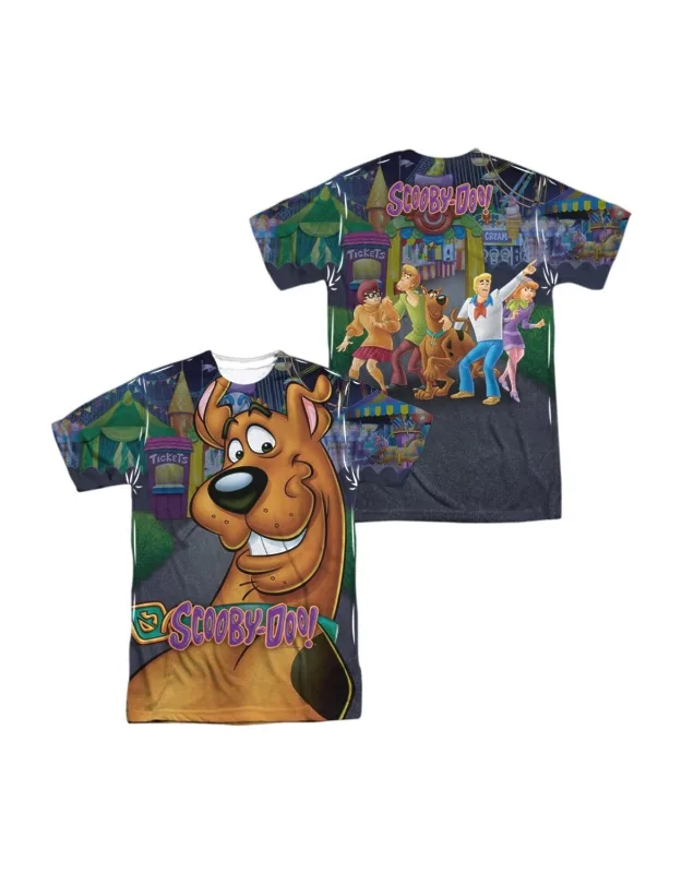 _scooby Doo Big Dog (front/back Print) Short Sleeve Poly Crew Tee / T-shirt - Stylish For Everyday Wear, 100% Officially Licensed_
