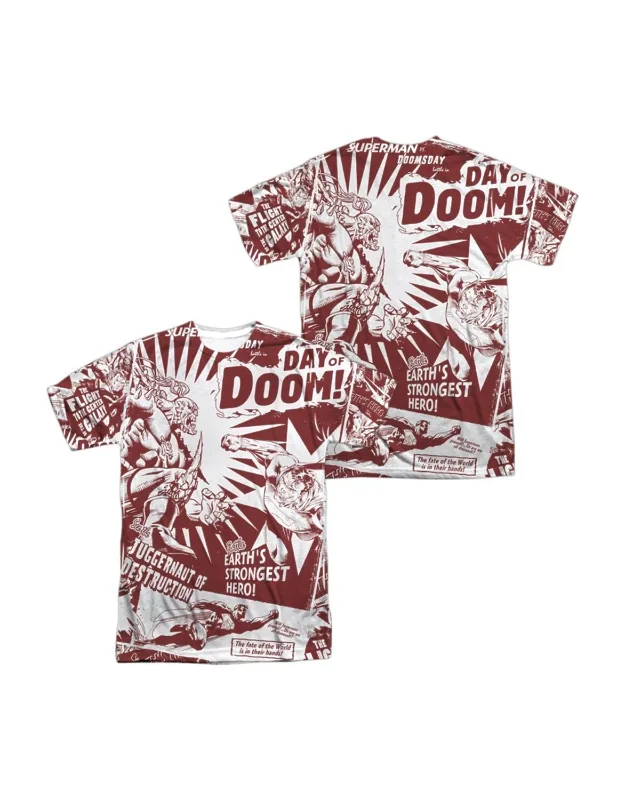 Superman Day Of Doom Front/back Print Short Sleeve Crew Tee
