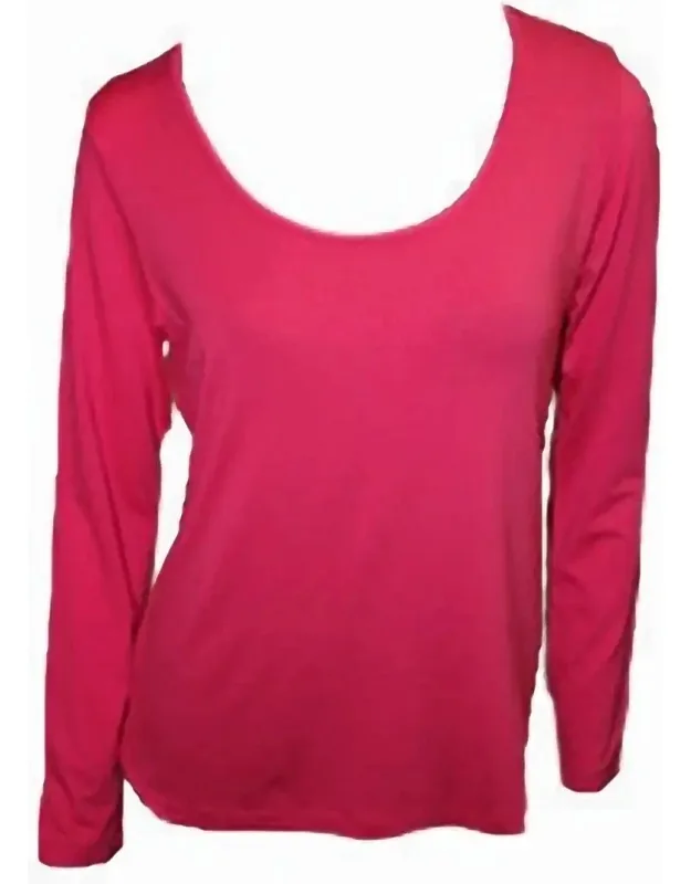 Scoop-neck Top - Great Fit, Soft Fabric