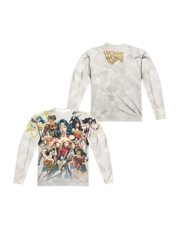 Wonder Woman 75th Collage Long Sleeve Tee