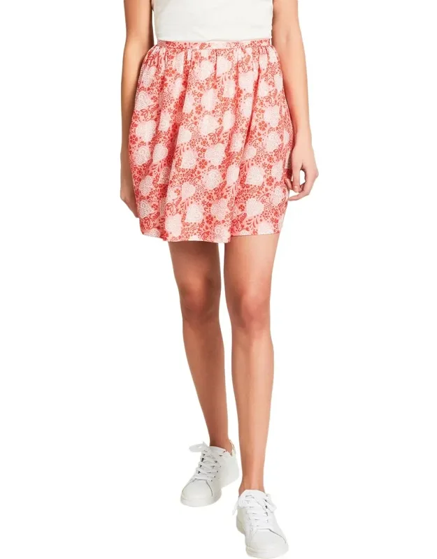 Skirt, Soft Cupro, Lightweight, Playful Pattern