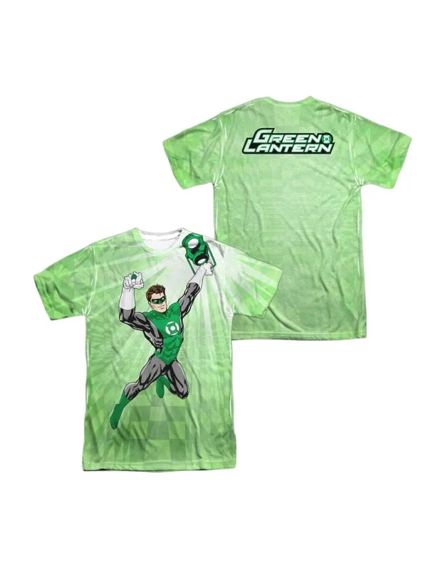Green Lantern Dynamic (front/back Print) Short Sleeve 100% Poly Crew Tee / T-shirt