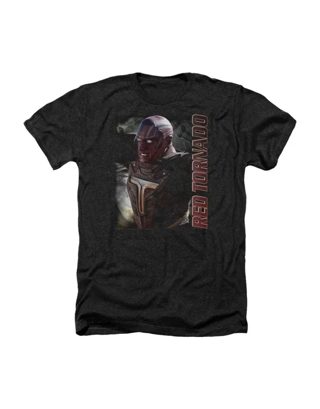 Supergirl Red Tornado Heather Tee - Stylish For Everyday Wear