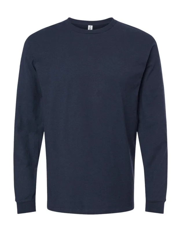Jersey Long Sleeve T-shirt - 100% Ringspun Cotton, Reactive-dyed For Longer Lasting Color