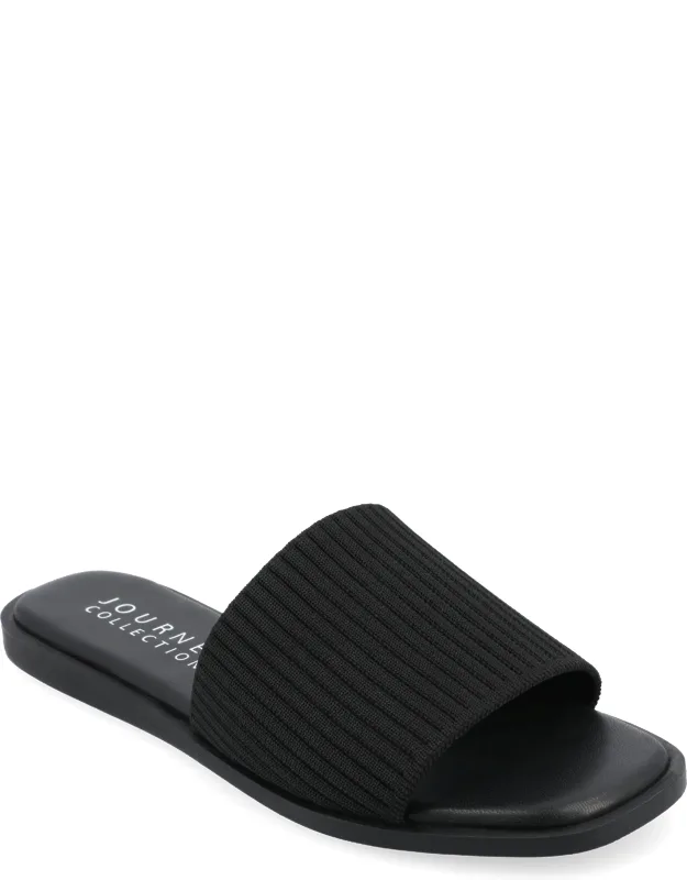 Prisilla Flat Sandals With Slip-on Design And Comfortable Footbed