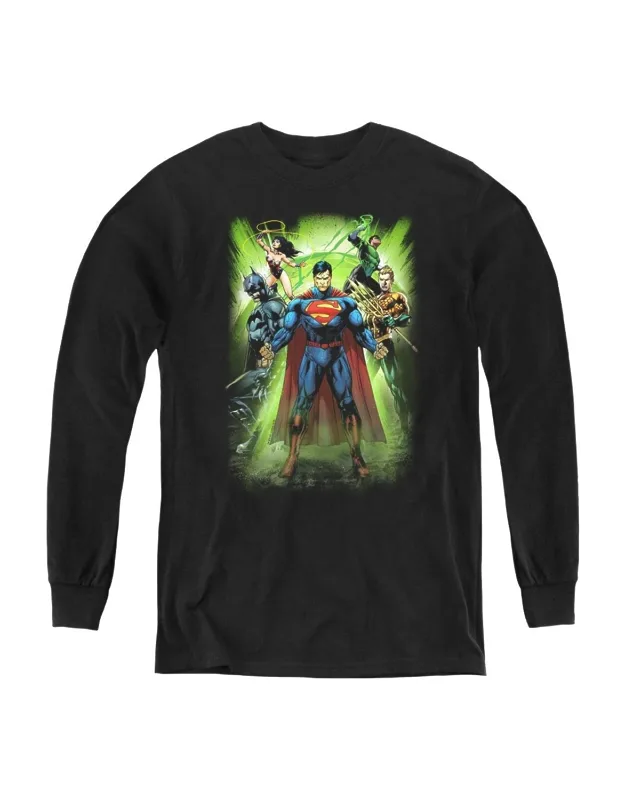 Justice League Of America Power Burst Long Sleeve Tee