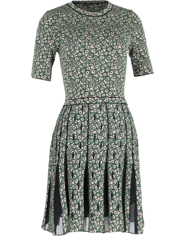 Patterned Jacquard Knit Dress