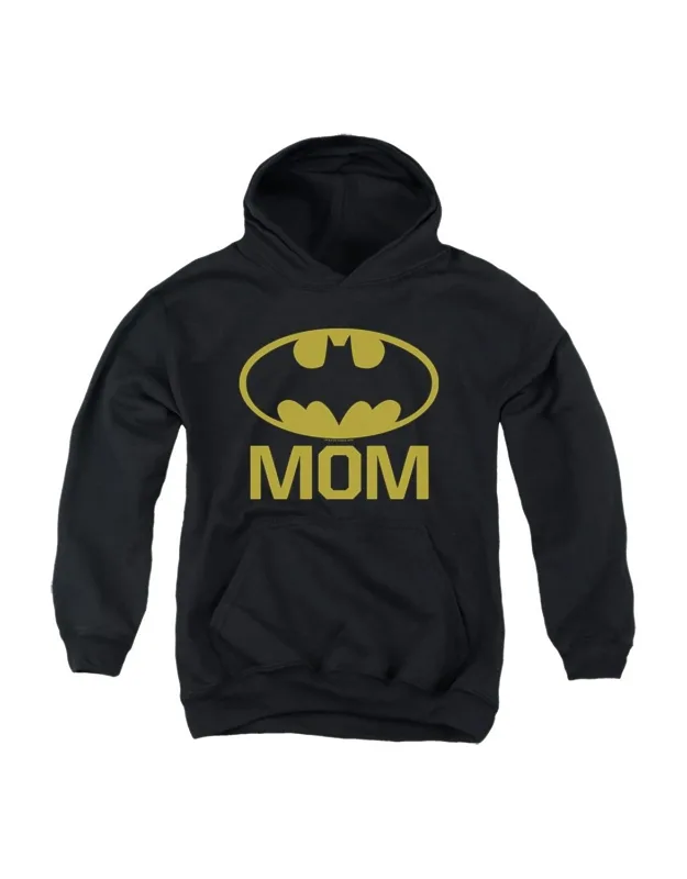 _batman Bat Mom Youth Pull Over Hoodie / Hooded Sweatshirt 50% Cotton, 50% Polyester_