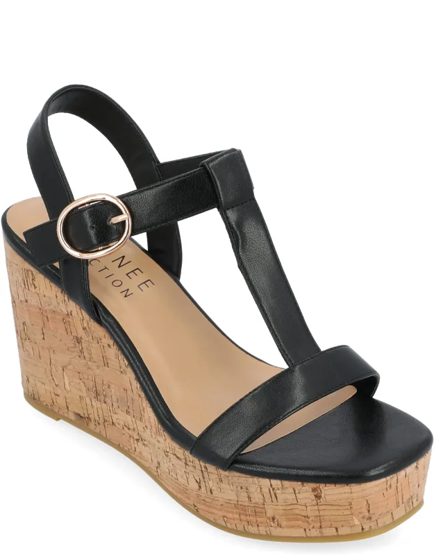 Matildaa Buckle Platform Wedge Sandals