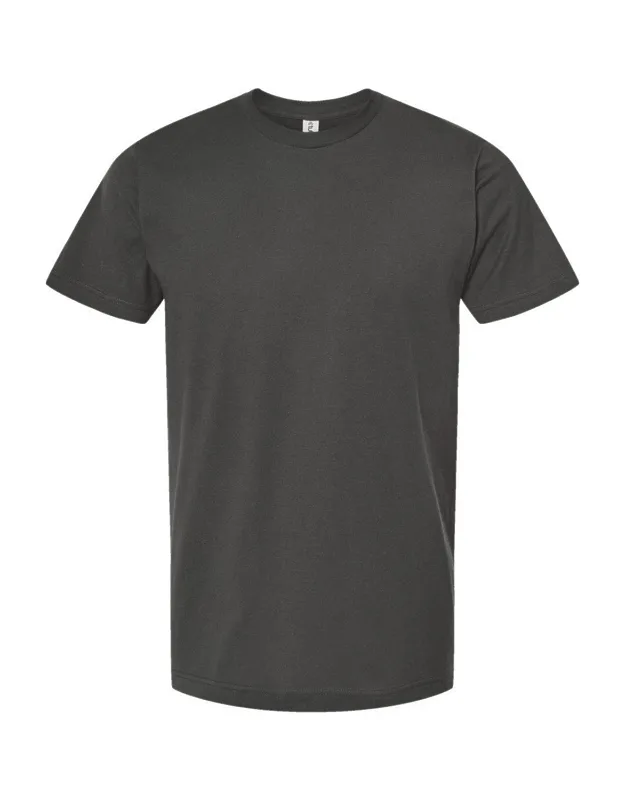 Fine Jersey T-shirt - Pre-shrunk 100% Ringspun Cotton, Ribbed Crewneck Collar