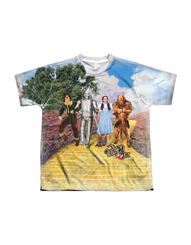 _wizard Of Oz On The Road Short Sleeve Youth Poly Crew Tee / T-shirt - Stylish For Everyday Wear, Guaranteed Authentic And Officially Licensed_