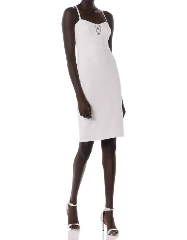Illusions Bodycon Fit Spaghetti Strap Pencil Sheath Dress
