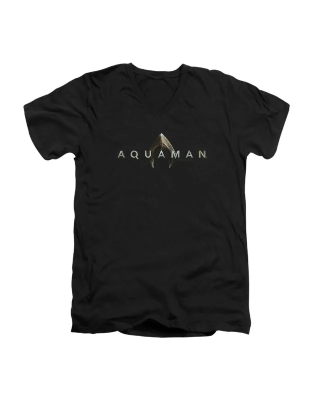 Logo Short Sleeve V Neck Premium Cotton T-shirt