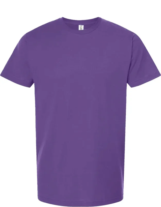 Fine Jersey T-shirt - 4.5 Oz. Pre-shrunk Ringspun Cotton, Ribbed Crewneck Collar