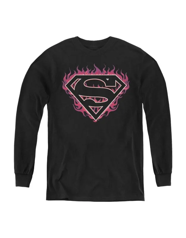 Superman Long Sleeve Tee - Stylish Everyday Wear, 100% Cotton
