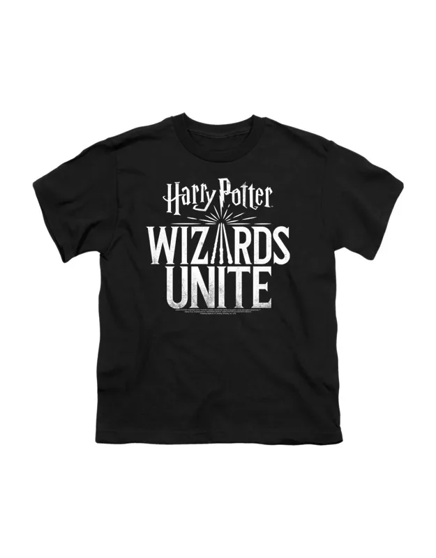 Harry Potter Wizards Unite Logo Short Sleeve Tee - Stylish For Everyday Wear, 100% Cotton