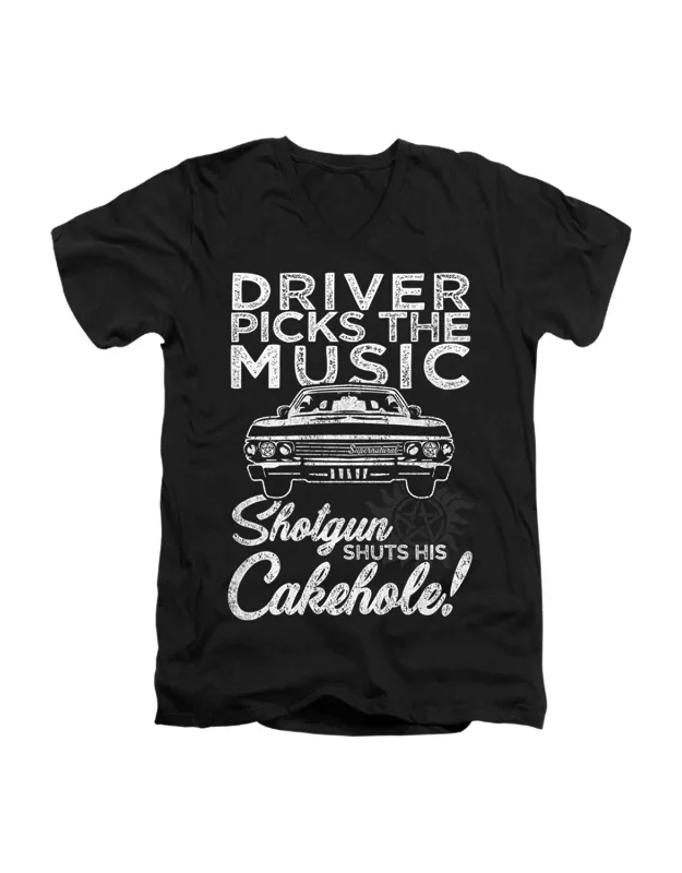 Supernatural Driver Picks Music V Neck Premium Cotton T-shirt