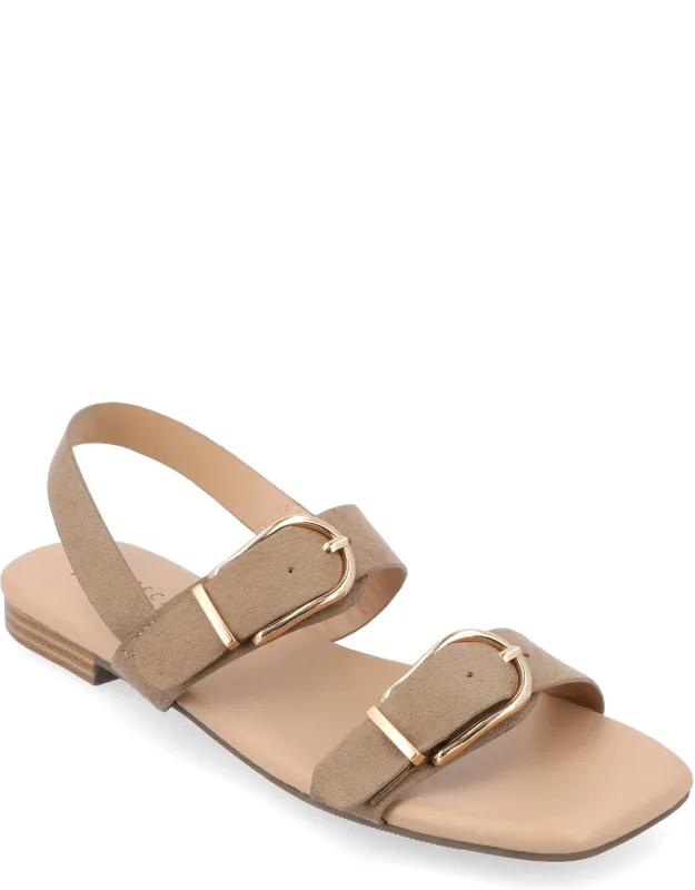 Twylah Sandals With Padded Insole And Oversized Buckle