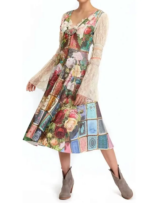 Fortune In Flowerland Midi Dress