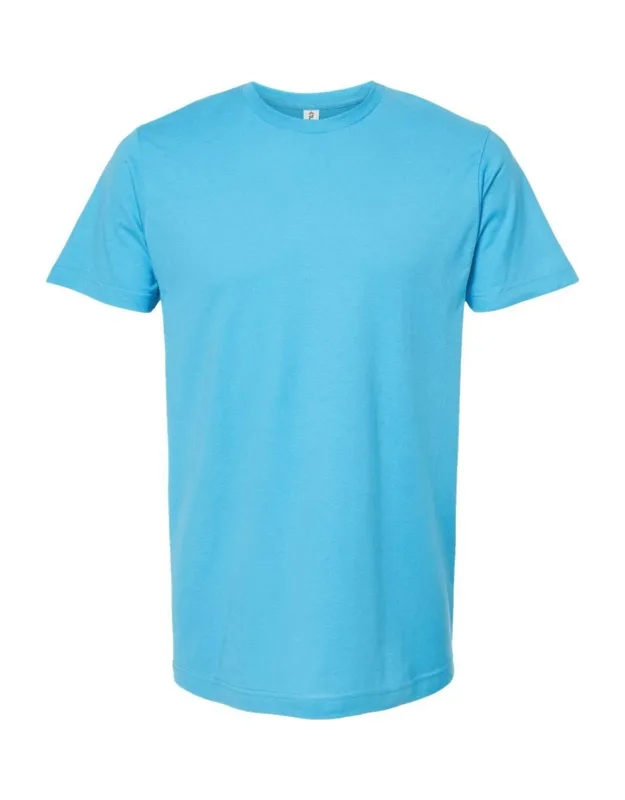 Fine Jersey T-shirt - Pre-shrunk 100% Ringspun Cotton, Ribbed Crewneck Collar