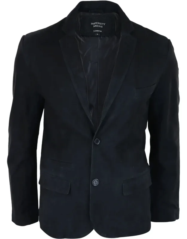 Genuine Suede Blazer Style Jacket
