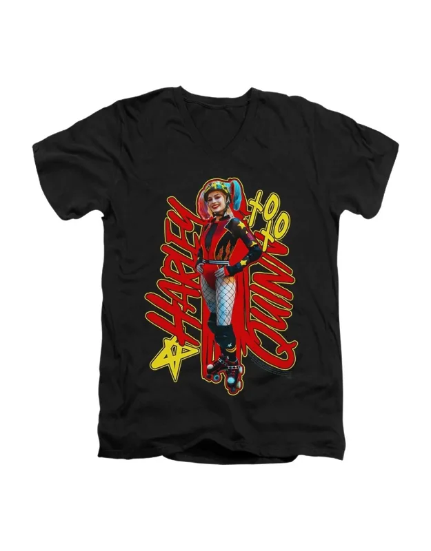 Birds Of Prey Harleymania V-neck Premium Cotton T-shirt