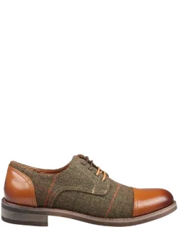 Leather Tweed Oxford Shoes