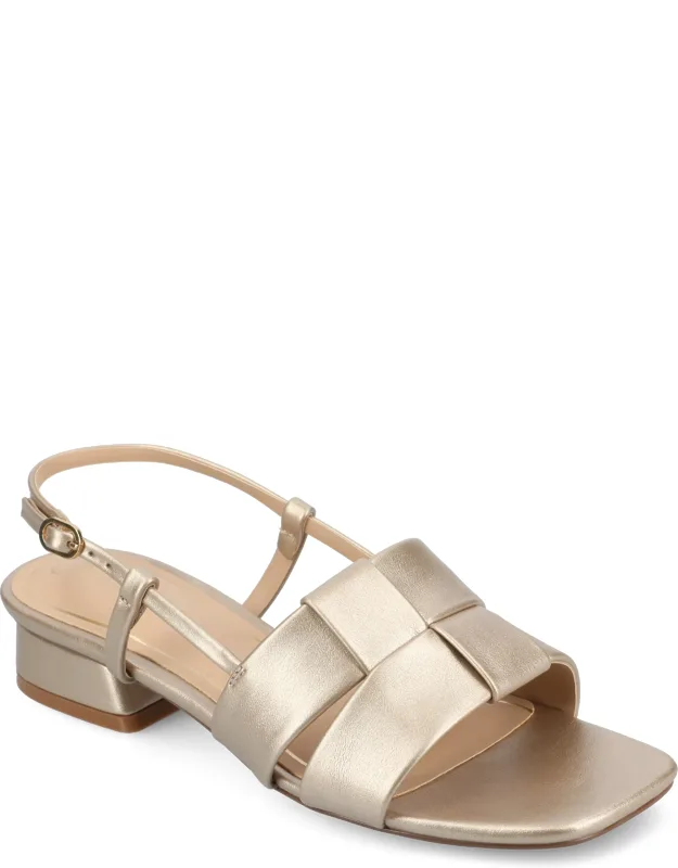 Tabatha Flat Sandals With 1-inch Block Heel And Ankle Strap