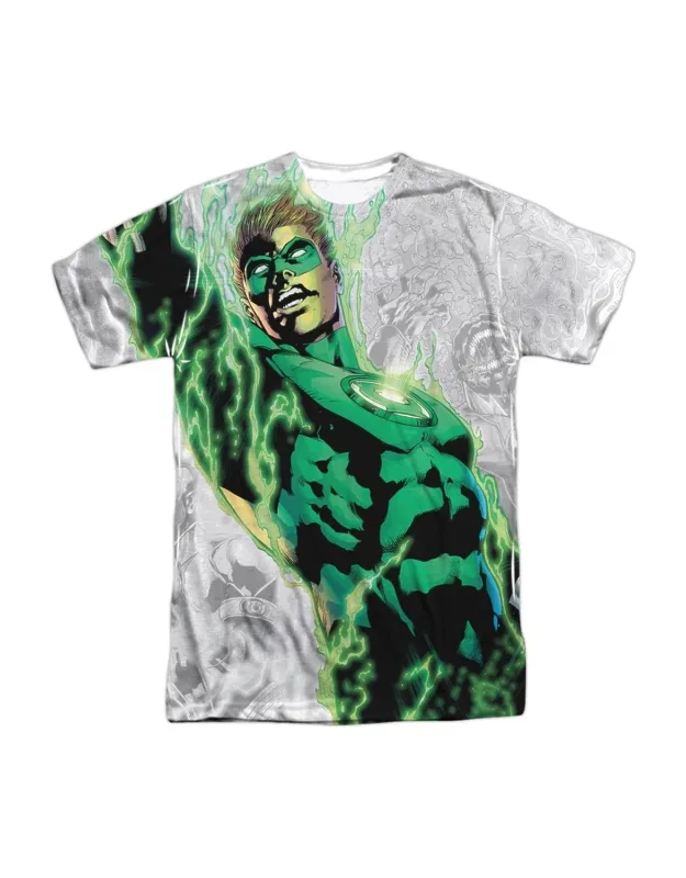 Green Lantern Light Em Up Short Sleeve Poly Crew Tee - Stylish For Everyday Wear, 100% Officially Licensed