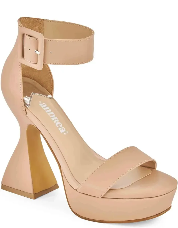 High Cone Heel Ankle Strap Sandal With Secure Fit And Exclusive Design