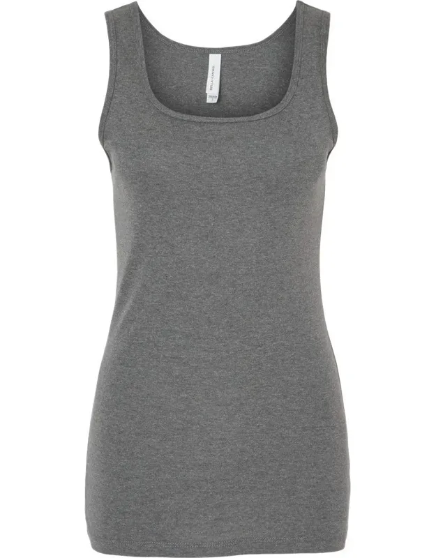 Micro Rib Tank - Slim Fit, Square Neckline
