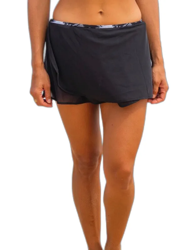 Bikini Bottom With Snap On Mesh Skirt, Upf 50+ Sun Protection, Quick Dry