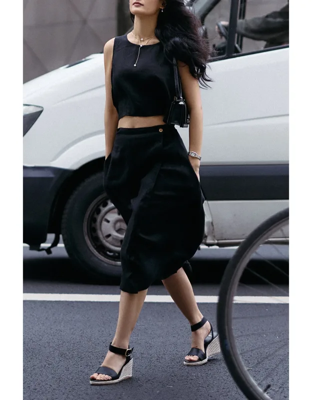 Overlap Midi Skirt