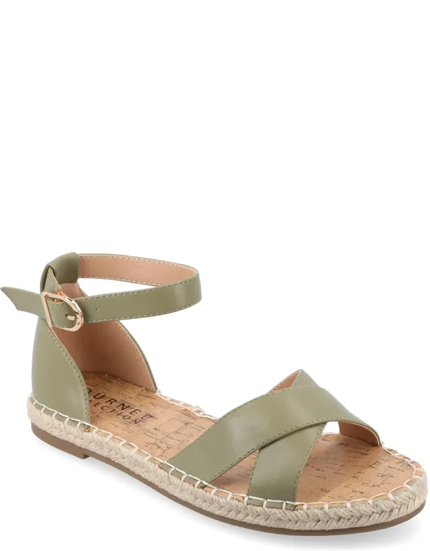 Lyddia Sandal With Crisscross Toe Strap And Ankle Buckle