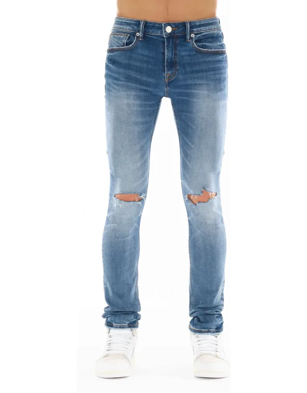 Strat Super Skinny Fit Jean With Narrow Leg And Acid Washed