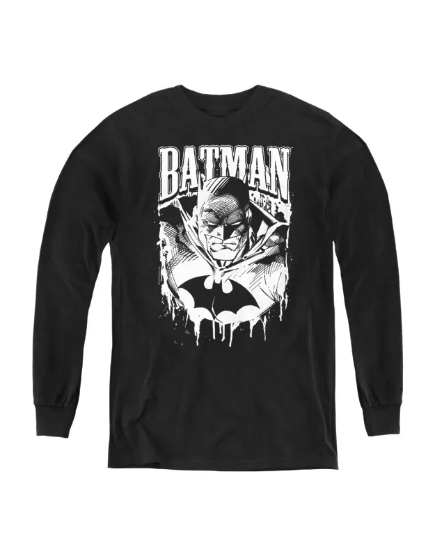 Batman Bat Metal Long Sleeve Tee