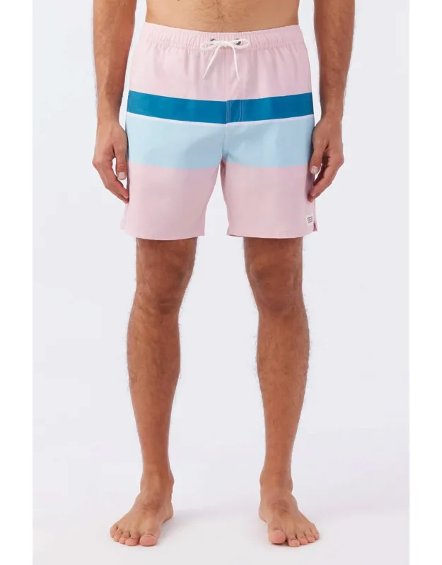Block Volley Elastic Waist 17" Swim Trunks