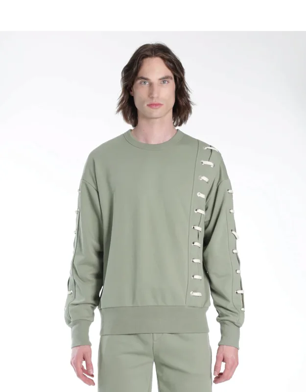 Crew Sweatshirt In Lace Oversized Fit, Midweight French Terry