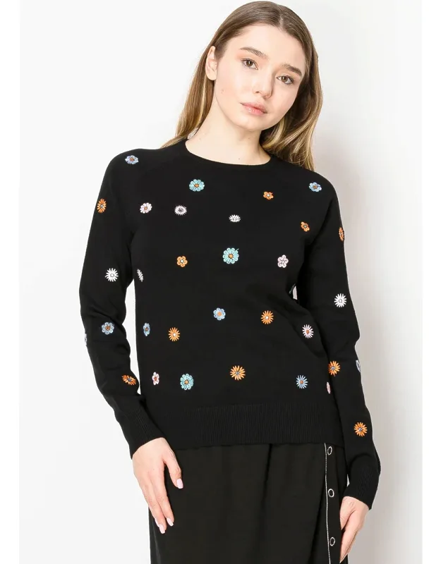 Floral Embroidered Sweater
