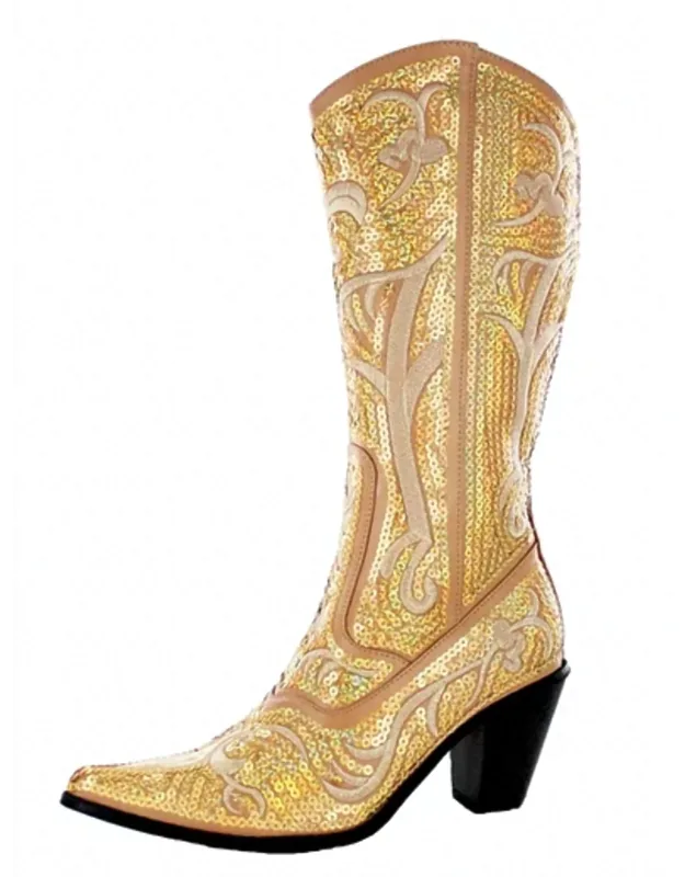 Sequin Boots