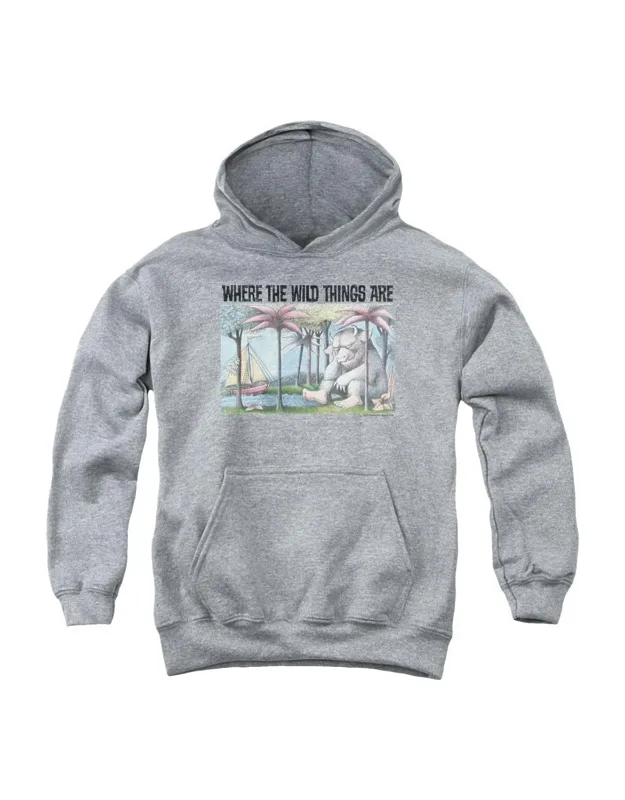 Where The Wild Things Are Cover Art Youth Hoodie - Stylish Everyday Wear, 50% Cotton And 50% Polyester