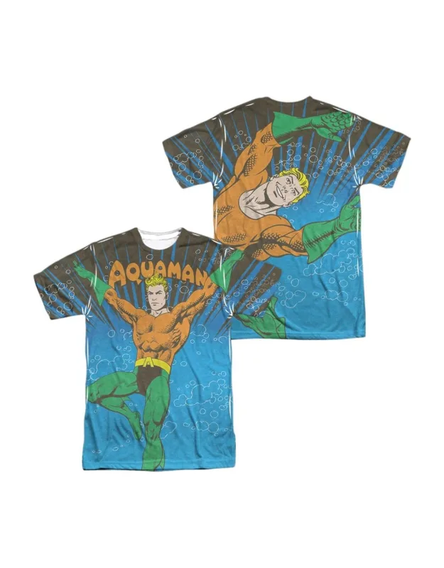 Dc Comics Underwater Sub (front/back Print) Short Sleeve Poly Crew Tee - Stylish For Everyday Wear, 100% Officially Licensed