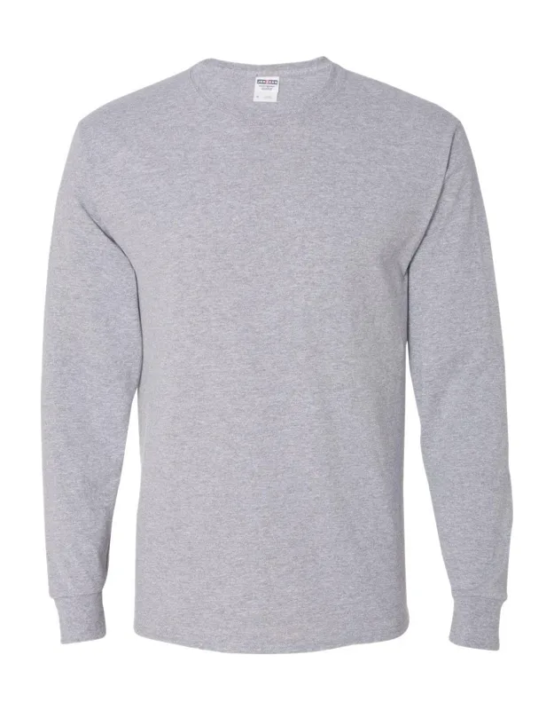 Dri-power Long Sleeve 50/50 T-shirt With Advanced Moisture-management Performance And Noticeably Softer Hand